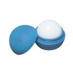 Custom Printed Round Scented Lip Balm - Light Blue