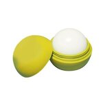 Custom Printed Round Scented Lip Balm - Yellow