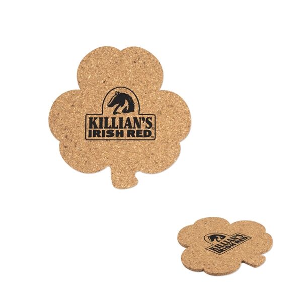 Main Product Image for Custom Printed Shamrock Cork Coaster