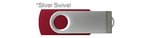 Custom Printed USB 512 MB - Burgundy w/ Silver Swivel