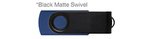 Custom Printed USB 512 MB - Navy w/ Black Swivel