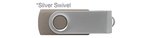 Custom Printed USB 512 MB - Warm Grey w/ Silver Swive