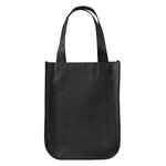 Custom Printed Yuma Non-Woven Curve Bottom Tote Bag - Black