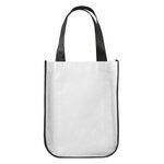 Custom Printed Yuma Non-Woven Curve Bottom Tote Bag - White