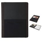 Custom Stockton Letter Size Tech & Conference Padfolio - Black