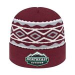 Buy Custom Embroidered Diamond Pattern Knit Cap with Cuff