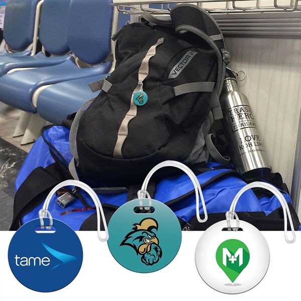 Main Product Image for Digital Mini Round Bag Tag 2x2 USA Made