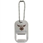 Dog Tag Bottle Opener Keytag - Gray