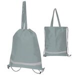 Double Feature Non-Woven Drawstring Tote Bag -  