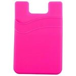 Dual Pocket Cell Phone Sleeve with Adhesive Backing - Pink