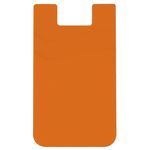 Dual Pocket Silicone Phone Wallet - Orange
