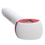 Dual-Port USB Car Charger - Medium Red