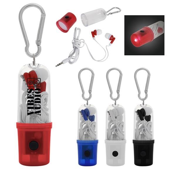 Main Product Image for Earbuds With Flashlight Case