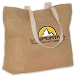 Eco-Green Jute Tote - Black-natural