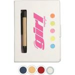 Eco Stowaway Sticky Jotter With Pen - White