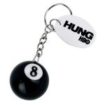 Eight Ball Key Chain - Black-white