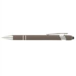 Ellipse Softy w/Stylus - Laser Engraved - Metal Pen - Gray-silver