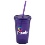 Explore - ColorJet - 16 Oz. Double Wall Tumbler Cup -