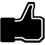 Facebook Like Foam Hand - Black