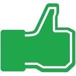 Facebook Like Foam Hand - Kelly Green