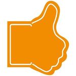 Facebook Like Hand - Orange