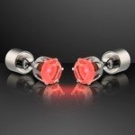 FAUX LED PIERCED EARRINGS - Red