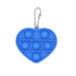 Fidget Popper Heart Shape with Keychain - Full Color Imprint -  