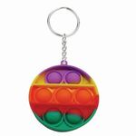 Fidget Popper Round Shape with Keychain -  