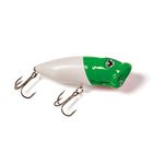 Fish Face Popper Lure - White-green