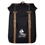 Flap Drawstring Backpack -  