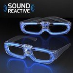 FLASHING LED 80S STYLE SHADES, SOUND REACTIVE - Blue