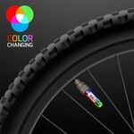 Flashing LED Valve Bicycle Light for Tires - Clear-multi Color