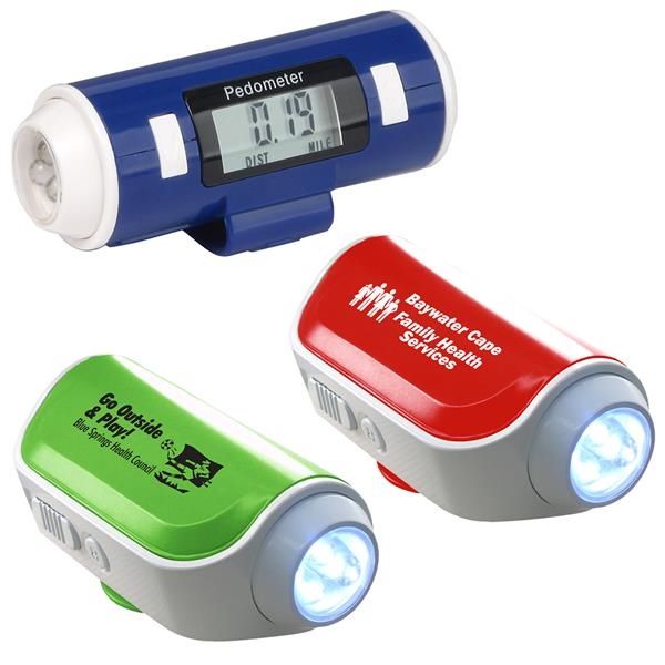 Main Product Image for Custom Flashlight And Siren Pedometer