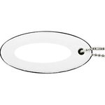 Floating Oval Foam Boat Key Chain - White