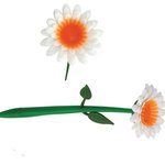 Flower Pens - White-orange