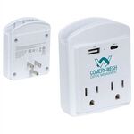 Flux Wall Charger & Phone Holder with Type-C, USB & AC Outle -  