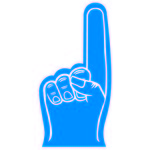 Foam # 1 Finger Mini  - 7.5" - Blue