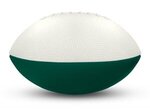 Foam Footballs 4" Long - White Top - White/Forest Grn