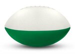 Foam Footballs 4" Long - White Top - White/Kelly Grn