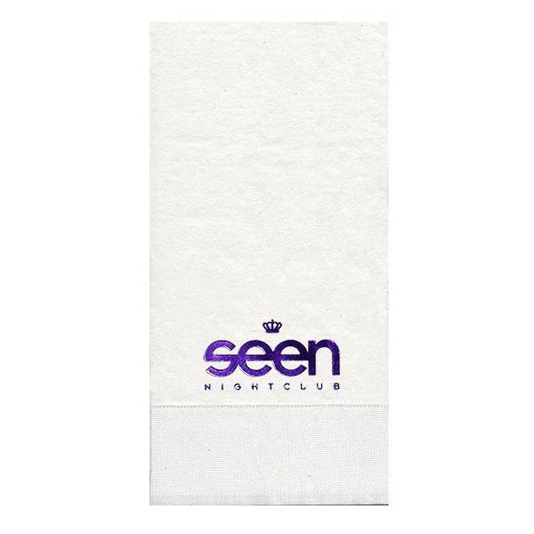 Main Product Image for Foil Stamped White 3-Ply 1/8 Fold Dinner Napkins USA Made