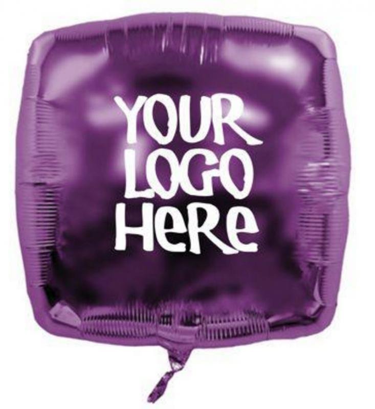 Main Product Image for Custom Printed Foil Square Helium Balloons 22"