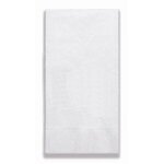 Foil Stamped 1 Ply 1/8 fold Dinner Napkin - White
