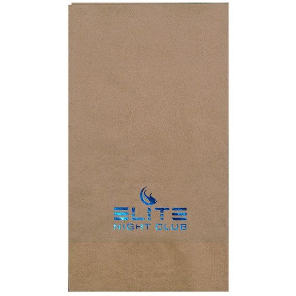 Main Product Image for Foil Stamped 1-Ply Kraft 1/8 Fold Dinner Napkin USA Made