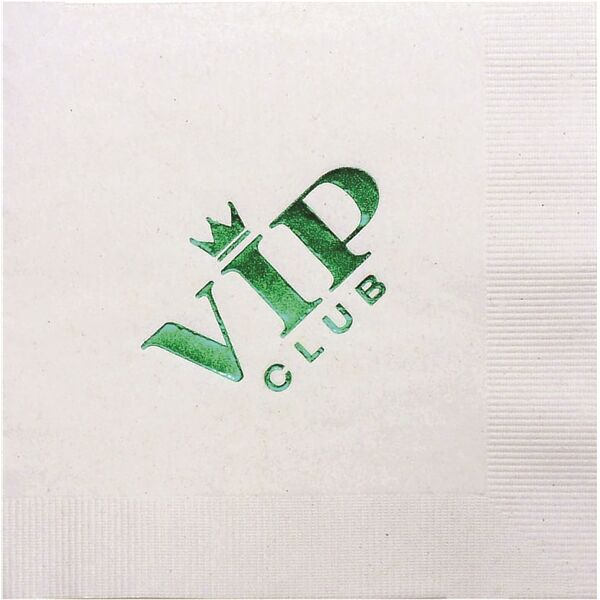 Main Product Image for Foil Stamped White 3-Ply Beverage Napkins 5"X5" USA Made