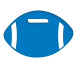 Football Shape Weatherproof Seat Cushion - Blue