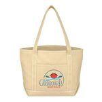 Full Color Cotton Canvas Boat Tote Bag -  