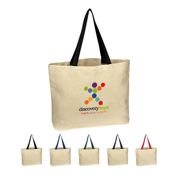 Main Product Image for Custom Printed Natural Cotton Canvas Tote Bag Full Color 