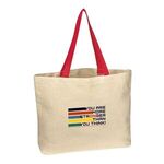 Full Color Natural Cotton Canvas Tote Bag -  