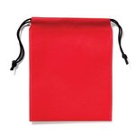 Full Color Non-Woven Drawstring Pouch - Red