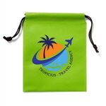 Full Color Non-Woven Drawstring Pouch -  